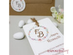 Partecipazione con cartoncini e busta carta kraft BP051948