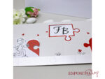 Partecipazione a tasca con cuore e puzzle BP051446
