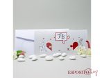 Partecipazione a tasca con cuore e puzzle BP051446