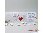 Partecipazione a tasca con cuore e puzzle BP051446