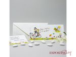 Partecipazione con mamma e papà cartoon in bicicletta BP051947
