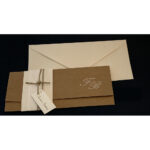 Partecipazione carta kraft con pizzo e cordoncino BP051806 - immagine 2