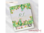 partecipazione scatola confetti cactus