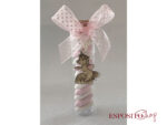 Fialetta con tag legno unicorno rosa BOMB003