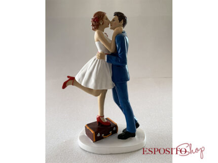 Cake Topper Sposi con valigia CT035