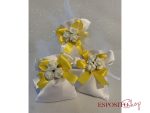 Sacchetto in Raso Bianco con Rose